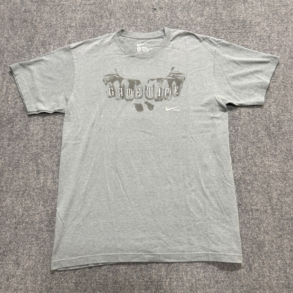 VTG Nike Gametime T-shirt Men's L Grey Y2K Basketball T - Picture 5 of 6
